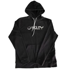 OAKLEY black logo hoodie sweatshirt regular fit medium